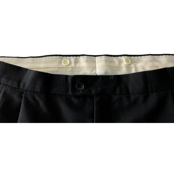 Unbranded Men's Dress Pants Black Stripe Pleated Size 40XL Classic Fit - Picture 9 of 13